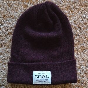 COAL Classic Burgundy Knit Beanie, Guc